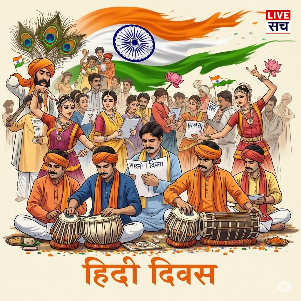 Hindi Diwas Ai Generated Image